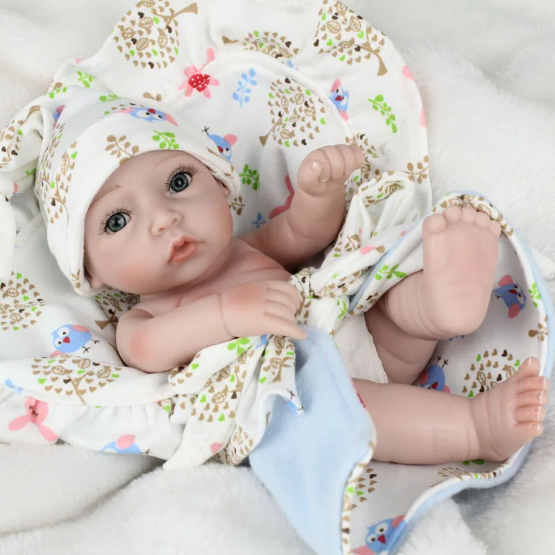 

Hot Sale 26CM Newborn Babies DOLL Realistic Handmade Reborn Baby Dolls soft silicone reborn toddler Bonecas bath Toys birthday