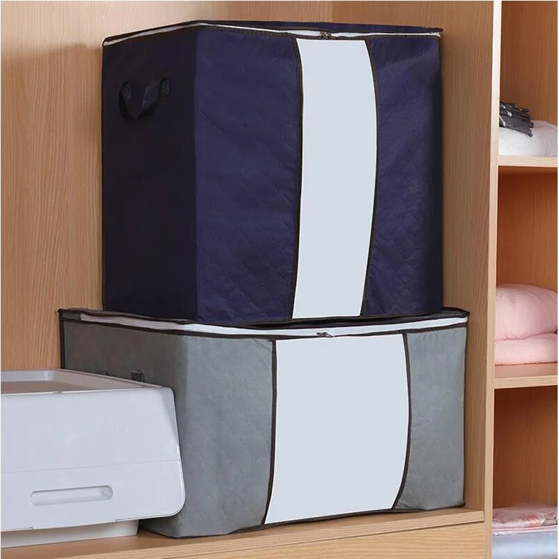 

Large Size Clothes Cotton Home Moving Was Doggy Bag Household-Blanket Organizing Folders-Window Nonwoven Fabric Clothes Storage