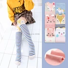 Гольфы для новорожденных девочек, милые трехмерные носки из хлопка выше колена с мультяшным рисунком лисы, кота, единорога, детские осенние носки