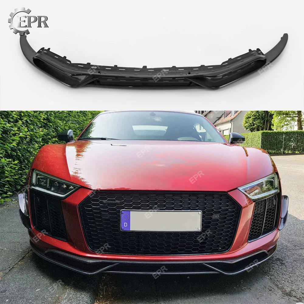Диффузор для переднего бампера губа Audi 15-18 R8 купе стиль 4S CRS комплект тюнинга