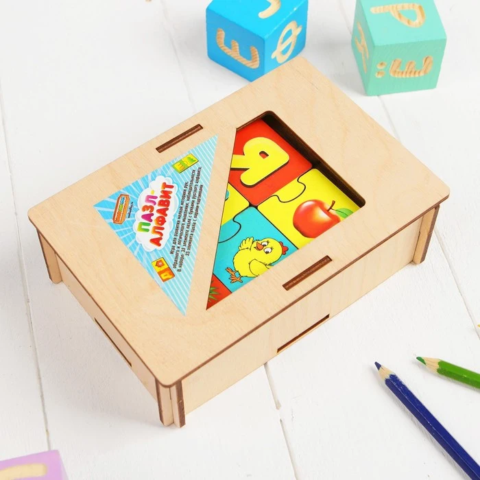 Пазл - набор Алфавит парный элемент: 8 × 3 7 см