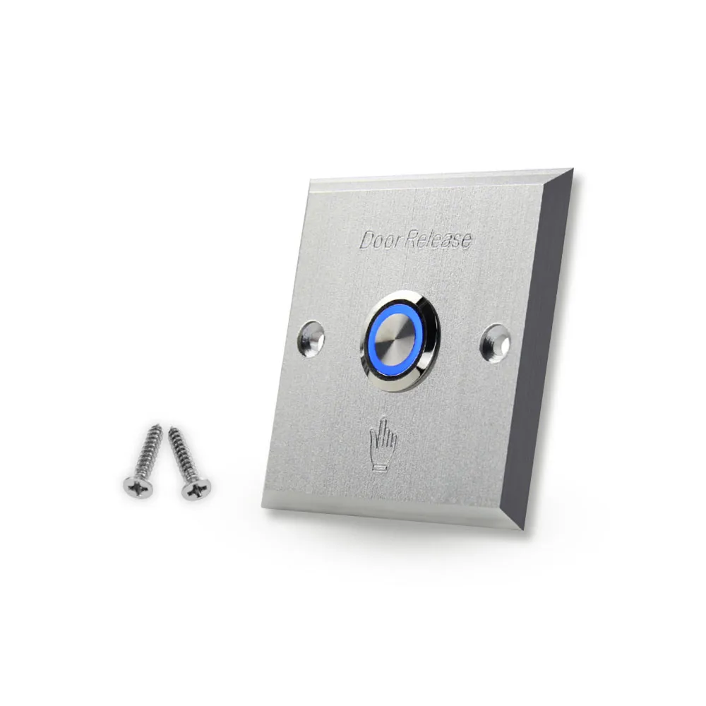 

Metal Door Exit Button Stainless Steel Switch Push Release Alloy with LED Light 86 for Home Access Control Lock System