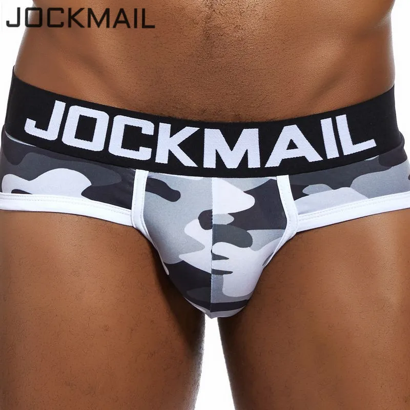 Трусы брифы JOCKMAIL мужские камуфляжные нижнее белье из полиэстера зеленые трусы