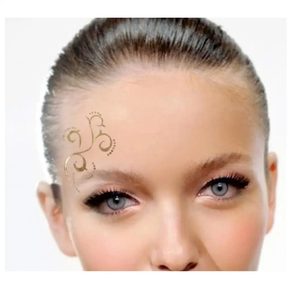 Фольга FT0031 золотой цветочный узор Bindi татуировка для макияжа наклейка тела |