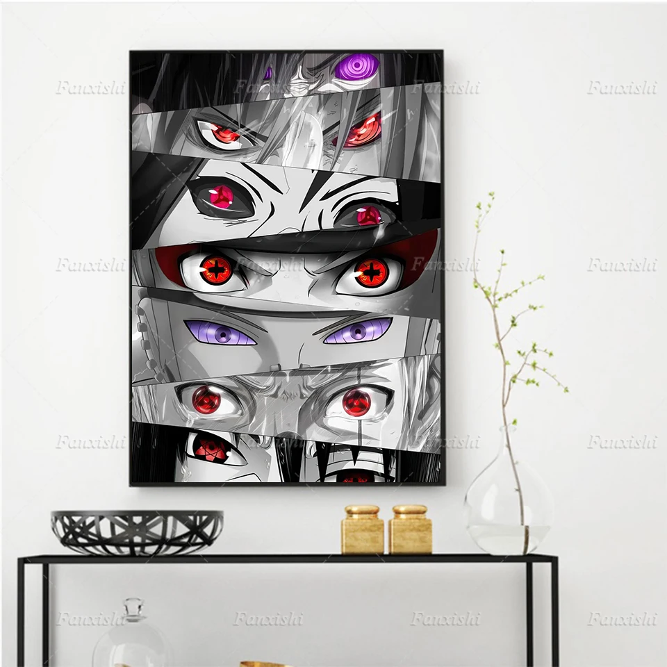 

Naruto Anime Posters Naruto Eyes Modern Painting Nordic Wall Art Prints Canvas Modular Pictures for Living Room Home Decor Gift