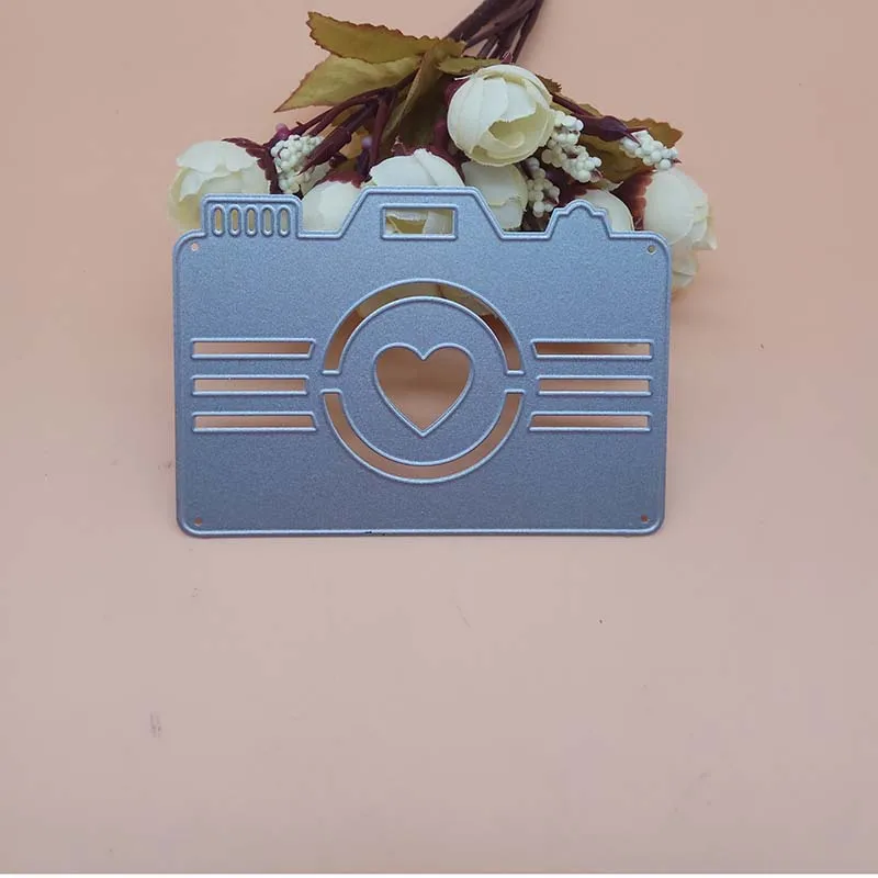 

Camera with Heart Cartoon Cutting Dies cutter Knife Mold Scrapbooking Dies Metal Stamps and die for Card Making DIY