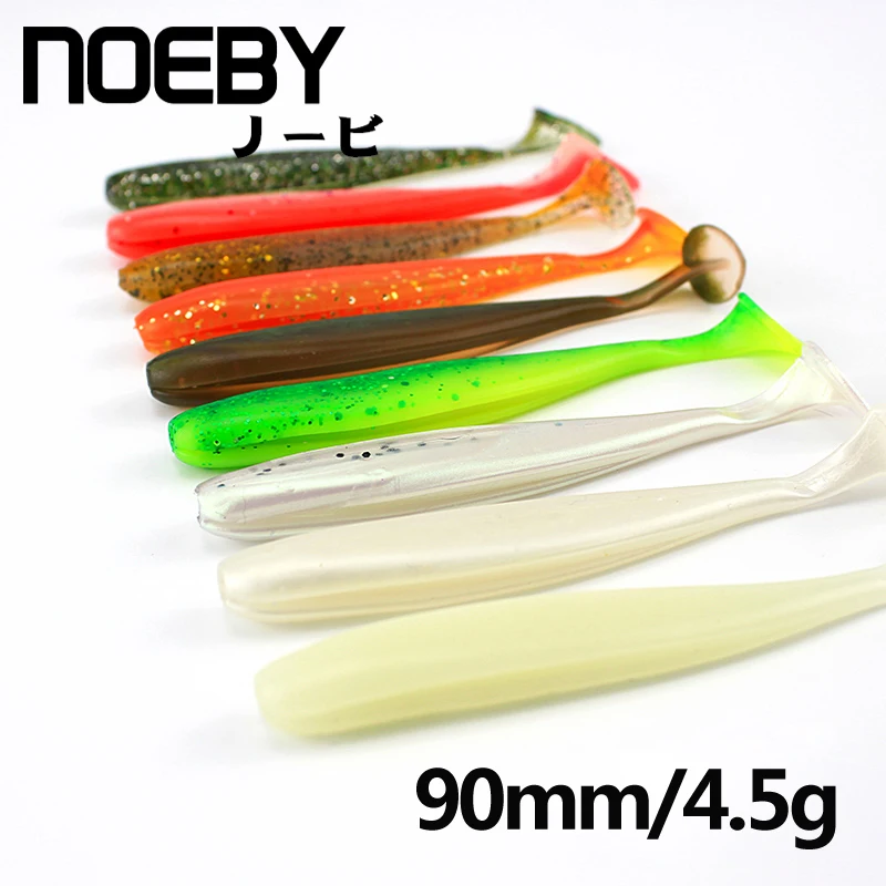 NOEBYWorm ручная работа мягкая рыболовная приманка 6 шт./лот 90 мм/4 5 г Shad силиконовая Т