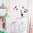 Виниловая наклейка на стену с изображением семейного поцелуя, съемный декор для спальни, гостиной, декоративные наклейки, настенные наклейки