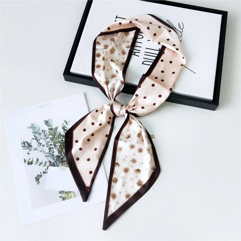 

luxury silk scarf women designer Horse Pattern Print Lady Feeling Riband Scarves Bag Ribbon Hair Band Bandeaus Clothing Match