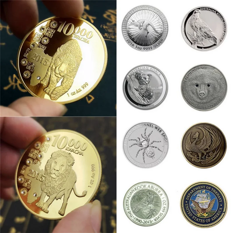 

Coin Collection Animal Kangaroo Elizabeth II Souvenir Exquisite Crafts Physical Gold Coin Decoration Gift Deliver to Mexico