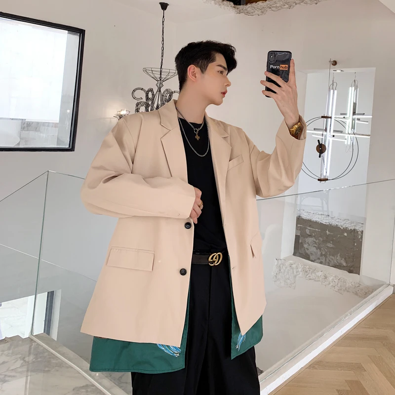 

Vintage Streetwear Fashion Hip Hop flower Suit Coat Outerwear Men Inside and Outside 2 Styles Wear Casual men Suit Blazer Jacke