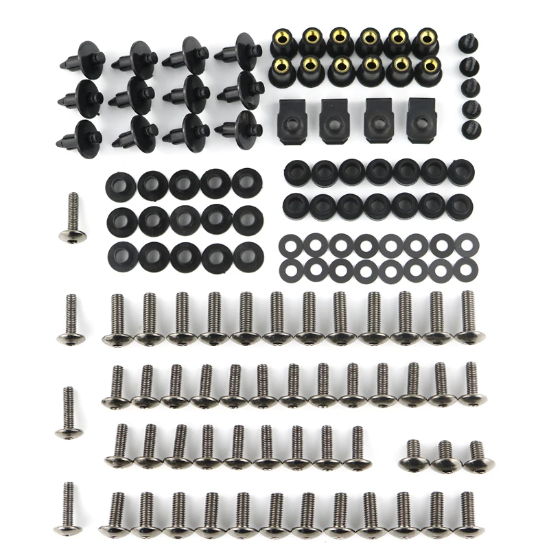 

Motorcycle Covering Full Fairing Bolts Kit Screws Fairing Clips Nuts Steel Fit For Honda CBR600 F4 CBR600RR CBR900RR 919 929 954