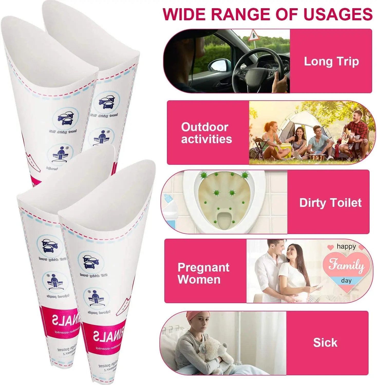 10 шт. одноразовое женское устройство для мочеиспускания портативный стоячий