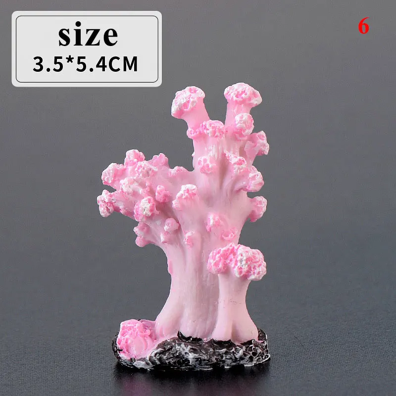 

1PC Artificial Coral Cute Gifts Small Ornaments Artificial Coral Aquarium Decor Fish Tank Decoration Colorful Resin Accessories