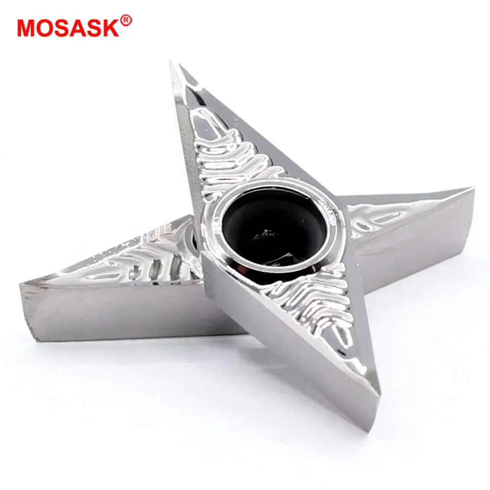 MOSASK-torno CNC VCGT, 1103, 1604, 04, 08, 02, AL ZK01, torneado, cobre, aluminio, semiacabado, mecanizado, insertos de carburo de tungsteno, 10 Uds.
