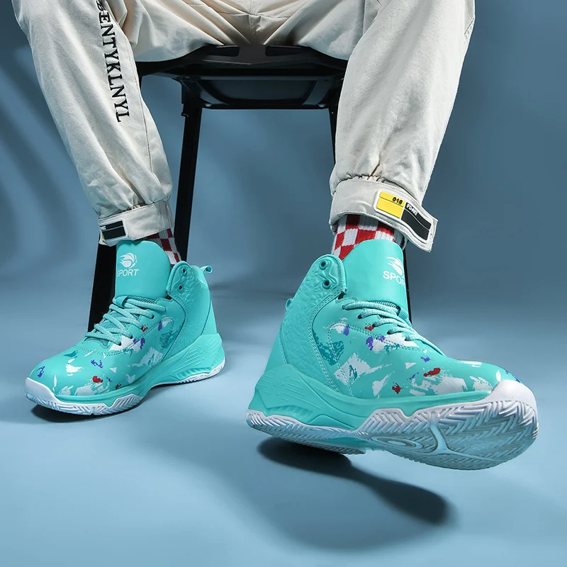 

Winter Sneakers Men Basketball Shoes Breathable Nonslip Basketball Sneakers Women Sport Shoes Air Cushion Outdoor Training Boots