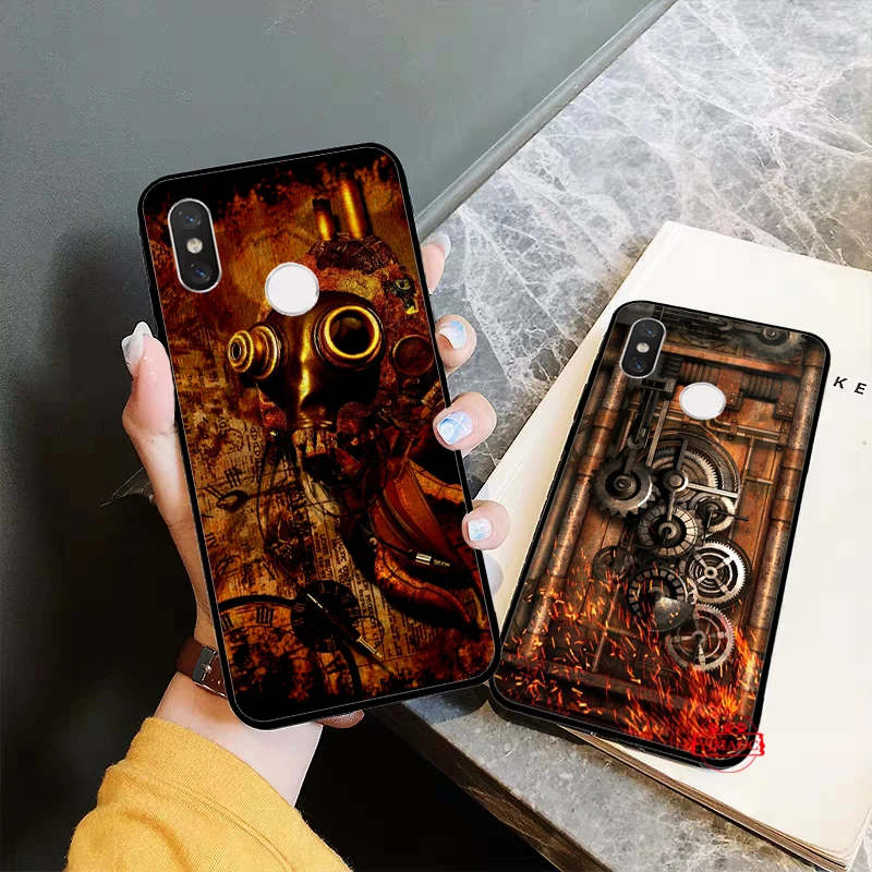 Стимпанк Шестерни Мягкий силиконовый чехол для Redmi 4A 4X5 плюс 5A 6 Pro 6A 7 7A S2 Go K20