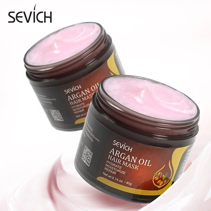 

Sevich Argan Oil Hair Treatment Mask Keratin Hair Scalp Repair Damage Hair Root Moisturize Nutrition Conditioner Hair Care 80g
