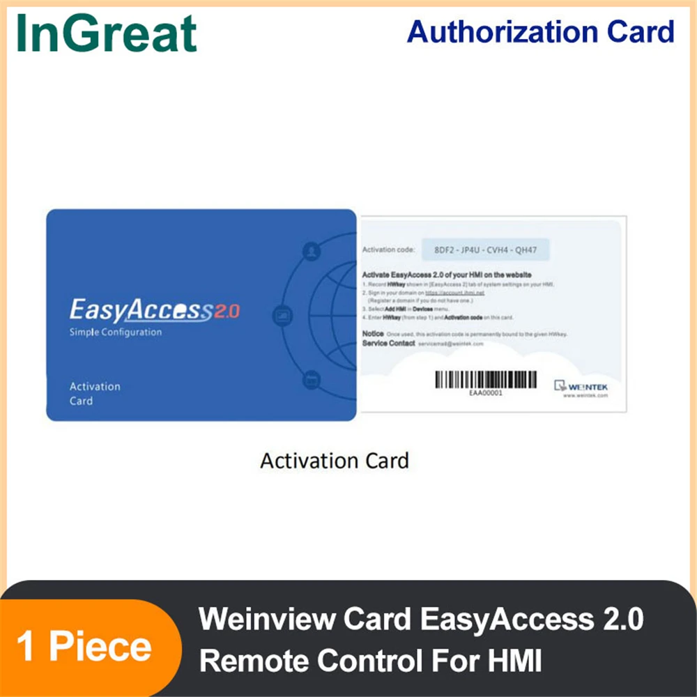 Cartão de Autorização Remoto para Weintek Weinview Easyaccess Serviço Global Controle Hmi ie – Cmt Emt Series 2.0