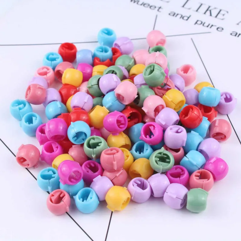 80 шт. мини заколки для волос женщин девочек милые карамельные цвета пластиковые