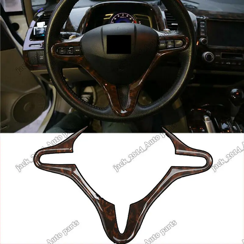 Чехол на руль для Honda Civic FD2 2006 2007 2008 2009 2010 2011 с текстурой древесины глянцевая