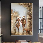 Абстрактная картина маслом в стиле ретро, романтический постер для влюбленных пар, настенная художественная картина, украшение для гостиной, Картина на холсте для дома