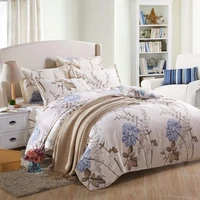 4pcs geometric bedding set cute cartoon kids polyester bedding home textile flat sheets duvet cover pillow cover