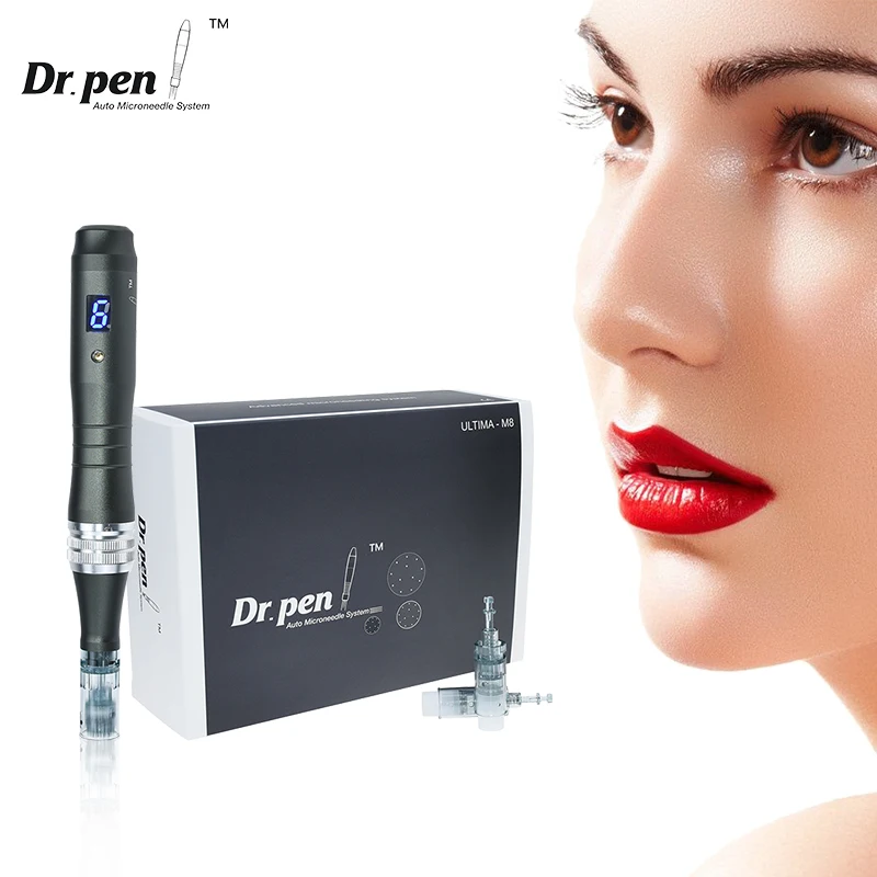 Dr pen Ultima M8 With 12 pcs Cartridges Wireless Microneedling At Home STEM Cell Therapy Acne Scars Treament