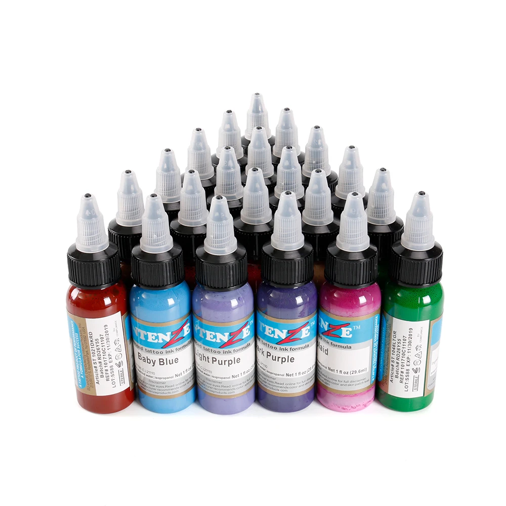 

54 Basic Colors Tattoo Ink Set Body Paint Pigment Kit Professional Pernament Makeup Tattoo Ink Supply Microblading Ink