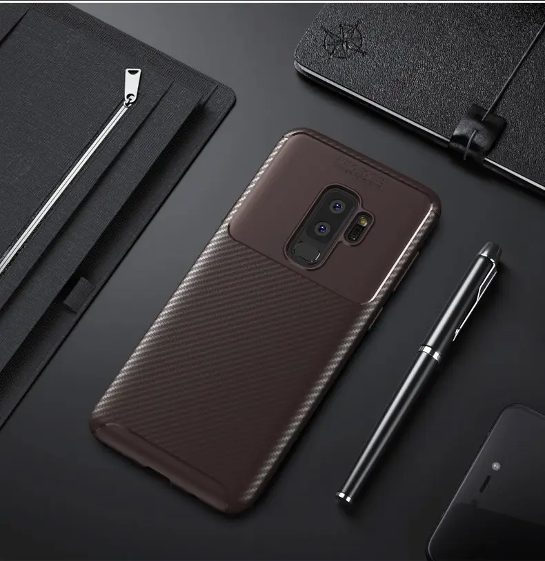 Чехол из углеродного волокна кремнезема для samsung Galaxy S9 Note10 Plus, чехол из ТПУ для samsung Note10 S9plus Galaxy Note9