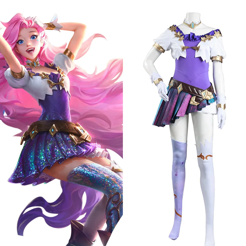 

Костюм для косплея LOL KDA, женский костюм для карнавала, вечеринки, Хэллоуина, наряд-униформа