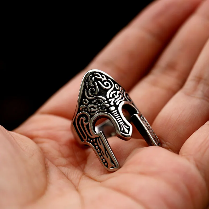 Кольцо мужское из нержавеющей стали в стиле панк