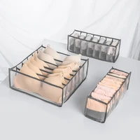 3pcsset underwear bra panties storage box closet clothes drawer mesh separation box stacking pant drawer divider home organizer