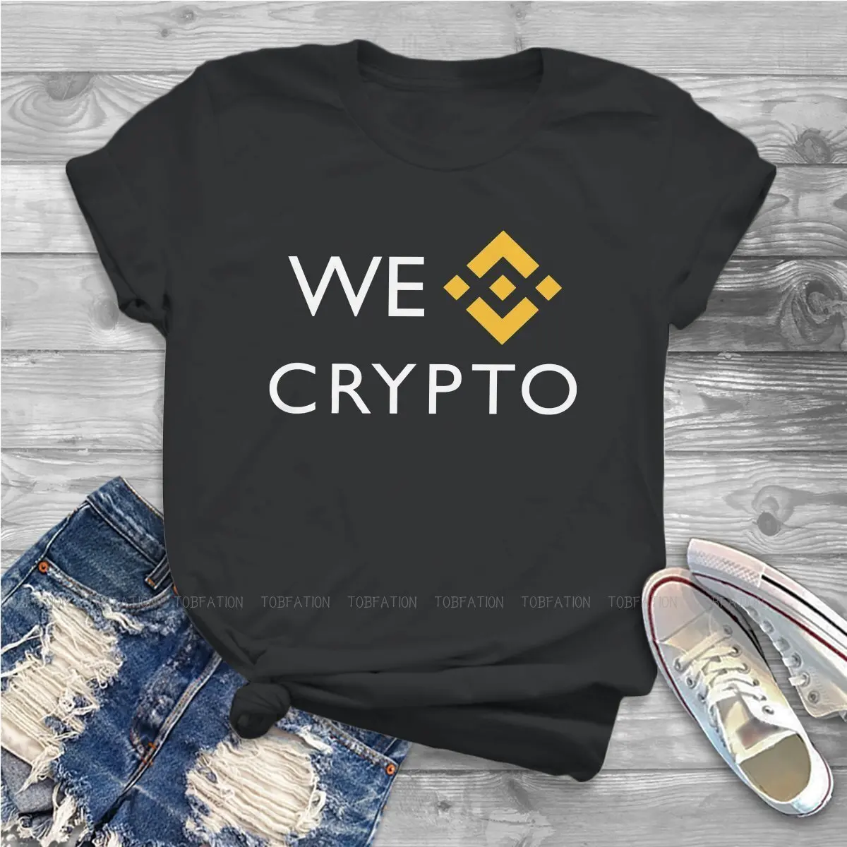 

Binance We Love Crypto Feminine Shirts Cryptocurrency Miner T-shirt Goth Vintage Female Clothing