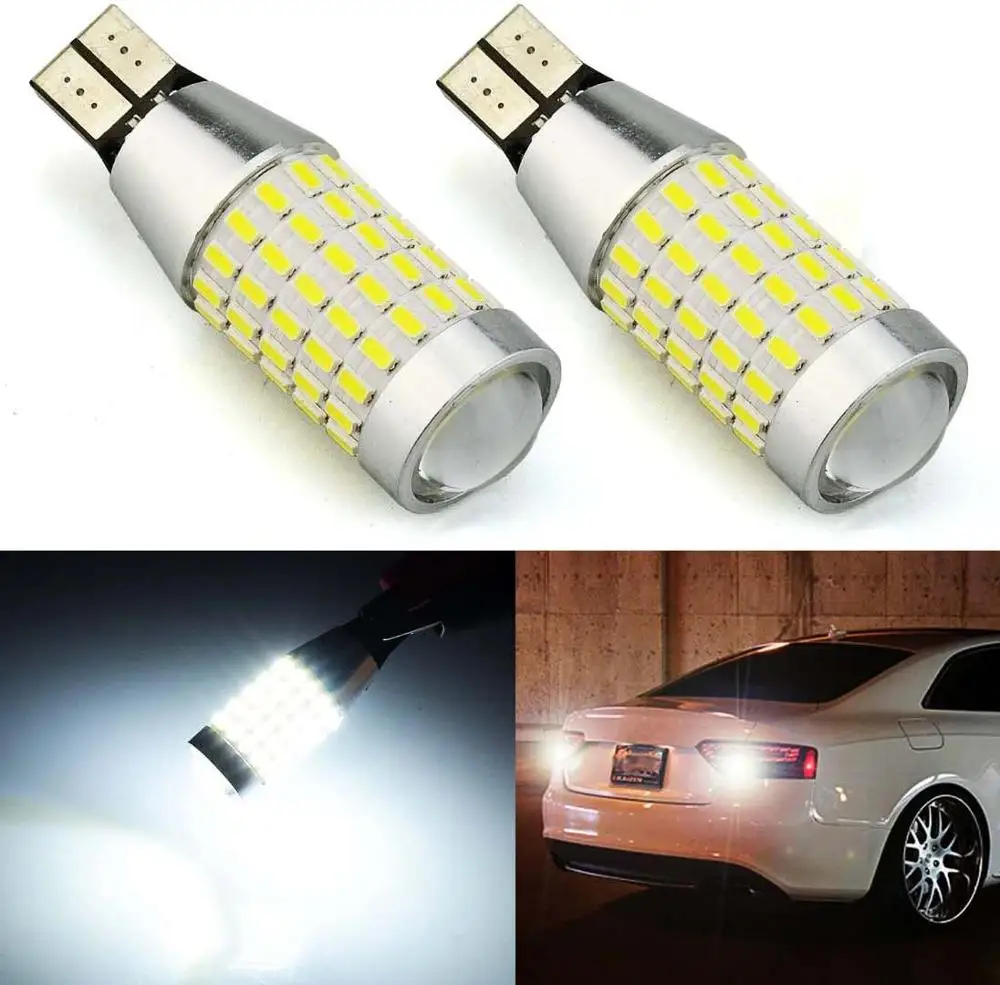 1 шт. T15 светодиодный W16W 1156 BA15S P21W лампа обратный светильник 3014 SMD 920 921 без Canbus