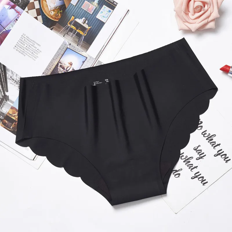 Шелковые бесшовные трусики сексуальное нижнее белье для женщин трусы размера