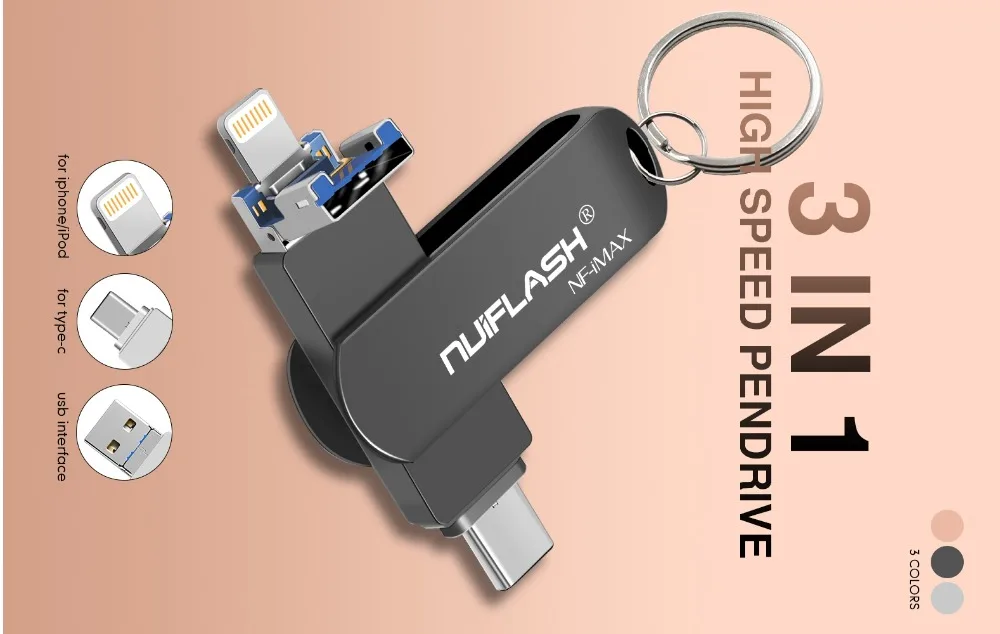 USB флэш-накопитель iPhone флэш-накопитель OTG TypeC флеш-накопитель HD карта памяти 8 ГБ 16 ГБ 32 ГБ 64 Гб 128 ГБ флешка