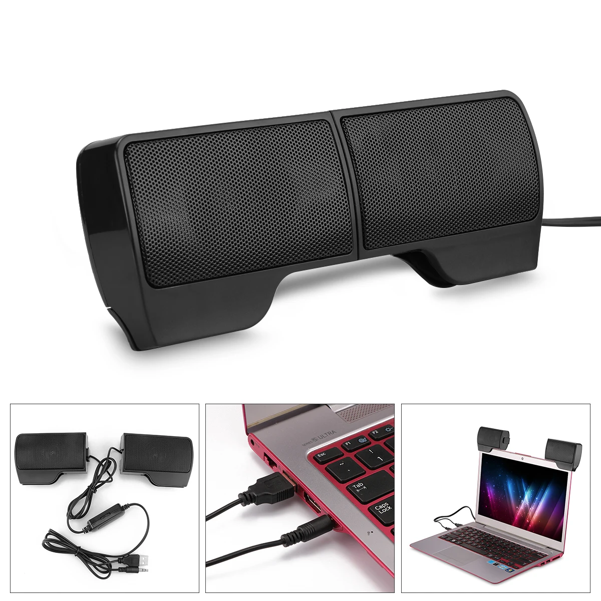 2020 Портативный USB мультимедийный динамик для ноутбука XP Vista Win 7 Mac и OSX