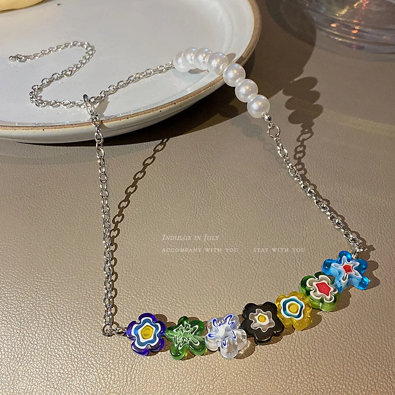 Ожерелье из двух частей с жемчужинами в японском и корейском стиле|Ожерелья