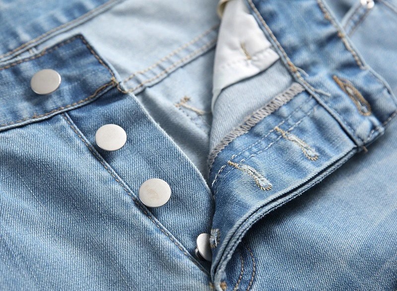 2020 Новое поступление модные брендовые мужские синие джинсы потертые рваные для