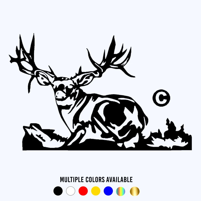 

CK20887# Various Sizes/Colors MULE DEER Die-Cut Vinyl Decal Car Sticker Waterproof Auto Decors on Bumper Window Laptop