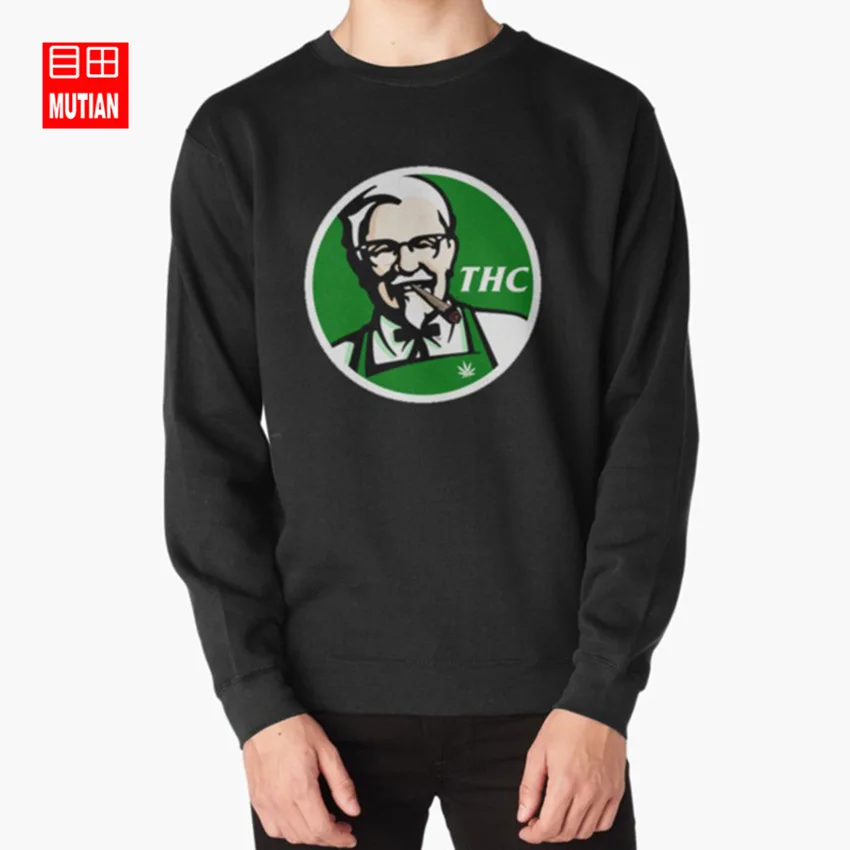 KFC пародия THC Weed. Толстовки с капюшоном kfc thc weed|Мужские толстовки и свитшоты| |