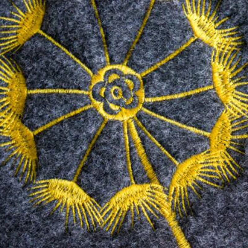 Вышитый дверной коврик нескользящий круглый ковер Придверный напольный для