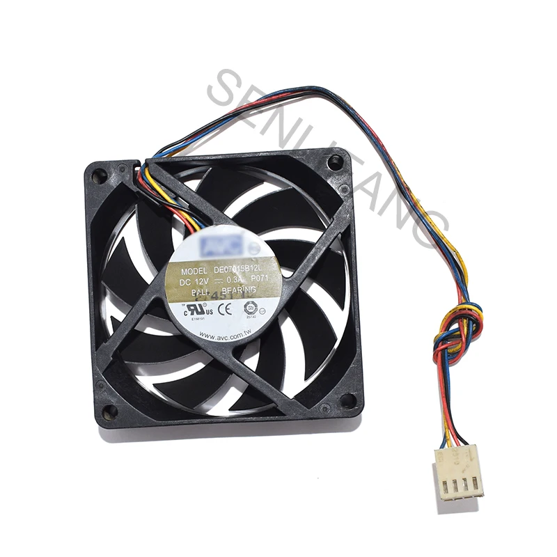 Натуральная Для AVC DE07015B12L DC 12V 0.3A 4 проводной шариковый подшипник квадратный
