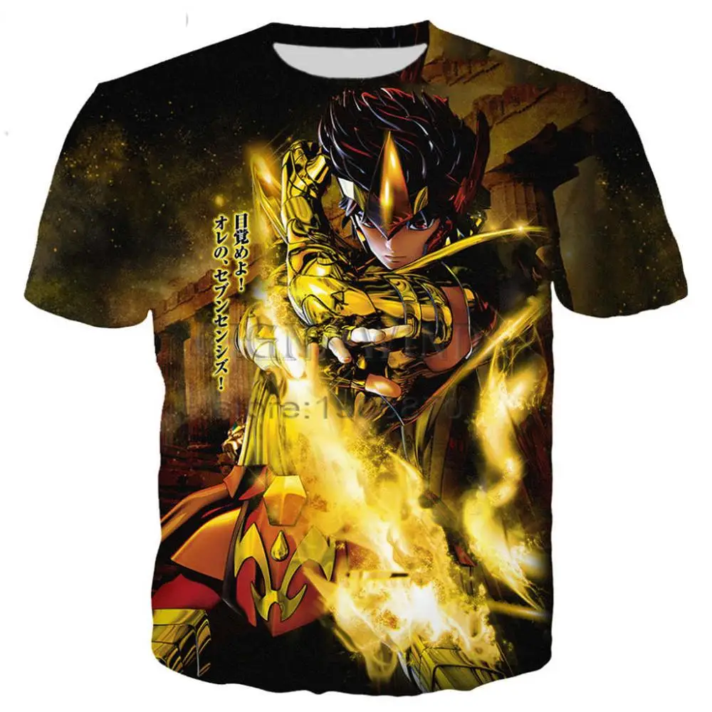 

Saint Seiya Series Printed T-shirt Men's and Women's 3D Printed T-shirt Hip Hop Streetwear Summer Casual Top Novelty Sportswear