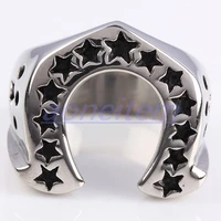 star shape stainless steel rings persontily trendy for male boyfriend creativity metal accessories valentines day jewelry gift