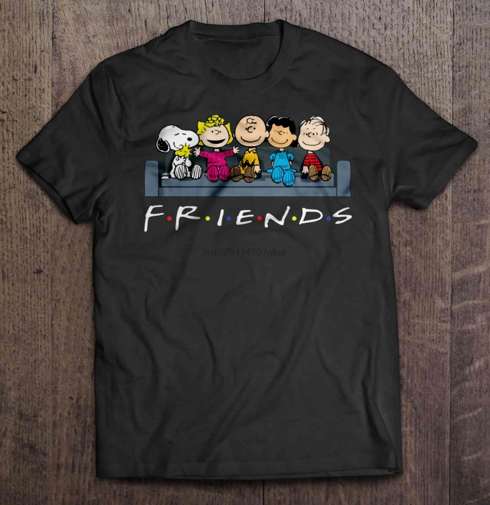 Мужская забавная футболка, модная футболка, с рисунком из фильма «Peanuts Friends», версия кушетки, женская футболка