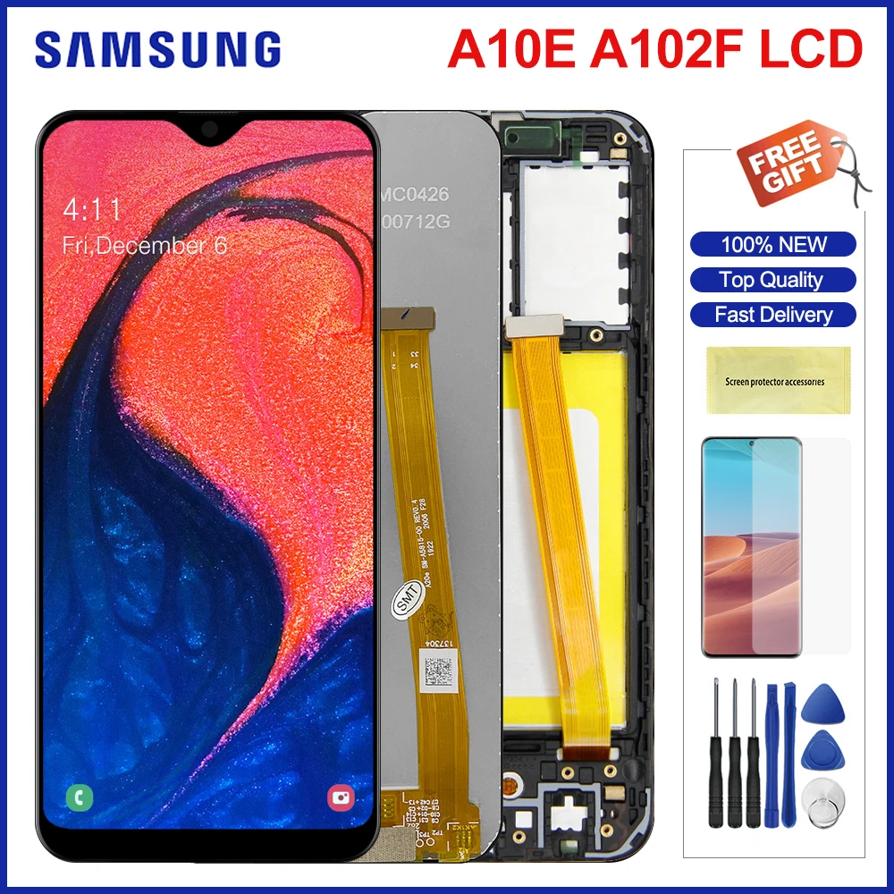 

Оригинальный экран для SAMSUNG Galaxy A10E, ЖК-дисплей, сенсорный экран, дигитайзер в сборе для Samsung A102, планшетов