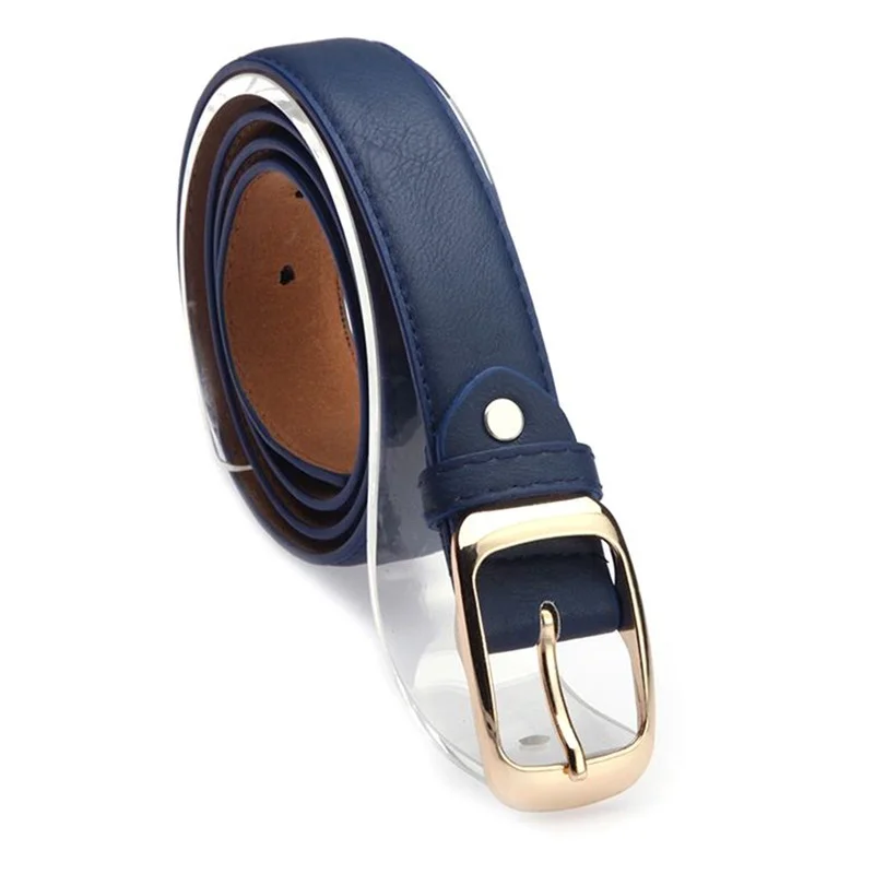 

1 PC 110 CM Fashion Women's Casual Leather Slim Waist Belt Leather Waistband