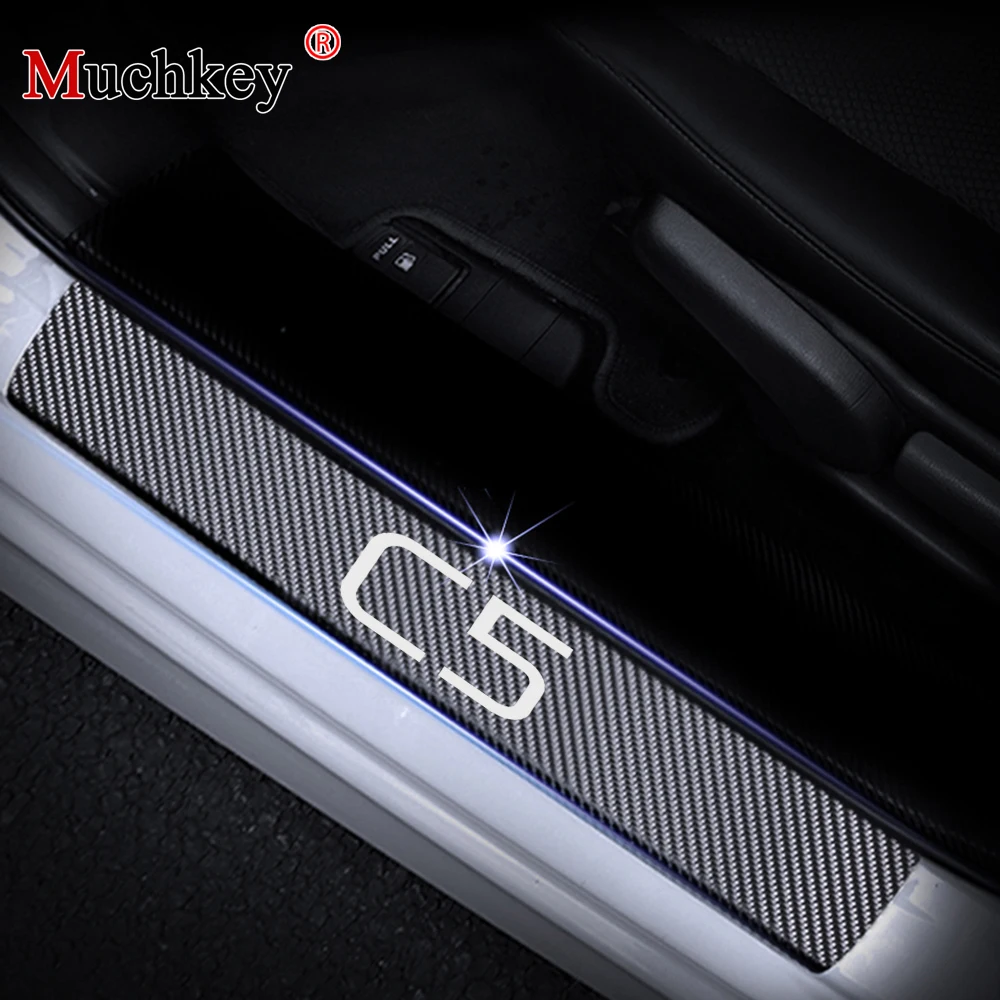 

Door Sill Scuff Plate For Citroen C5 Door Threshold Plate Door Entry Guard Car Door Sills Car-styling Accessories 4Pcs